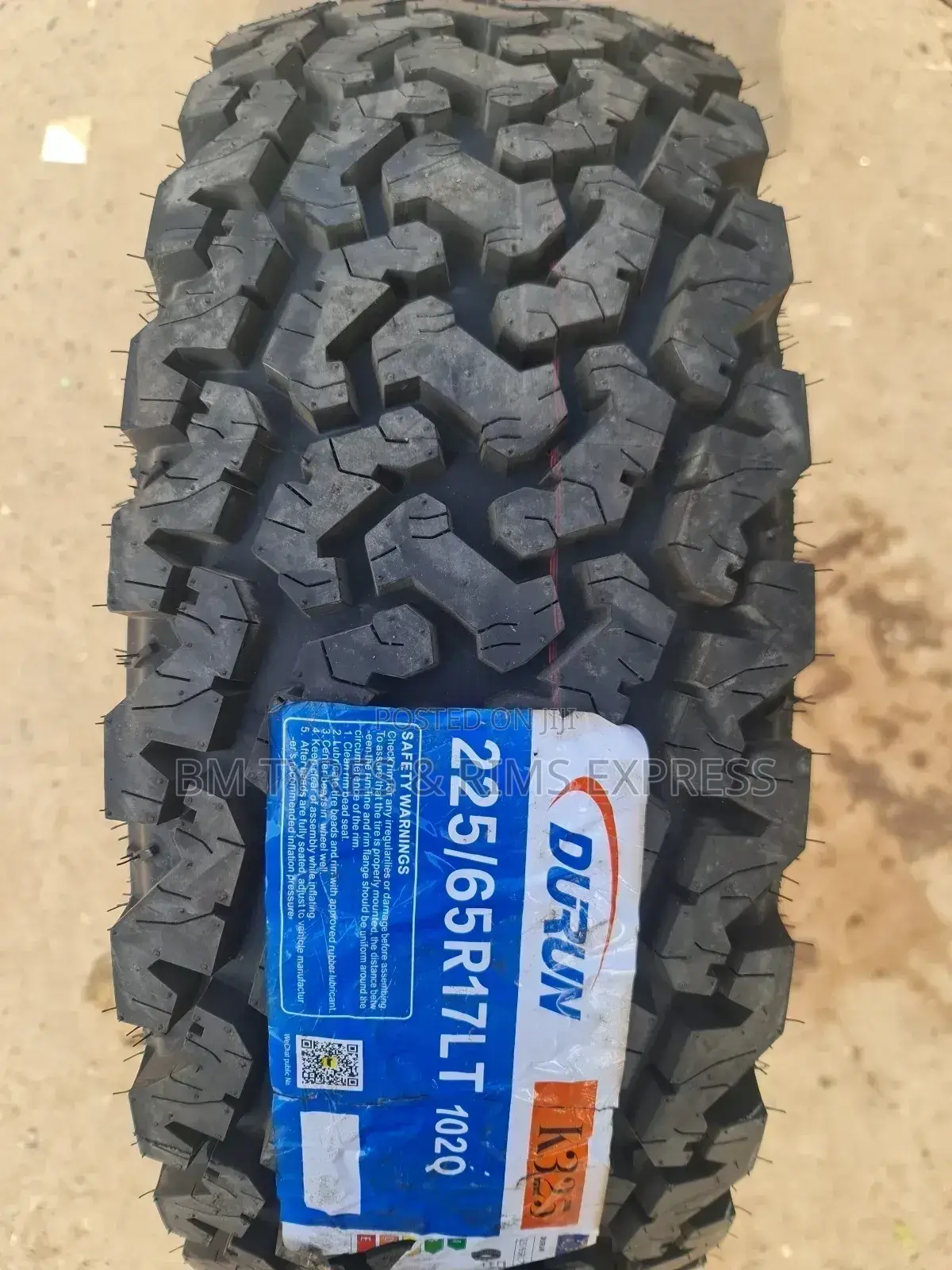 225 /65 R17 Durun Tyres (All Terrrain).