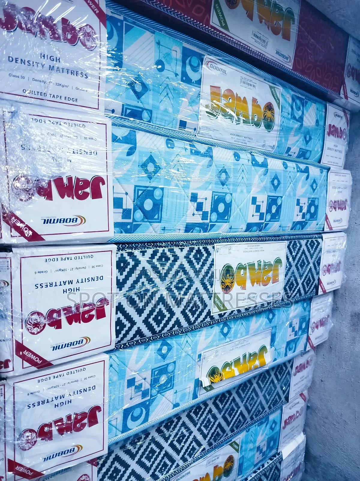 Bobmil Quilted Tape Edge 5by6 8inch Hd Mattresses + Delivery