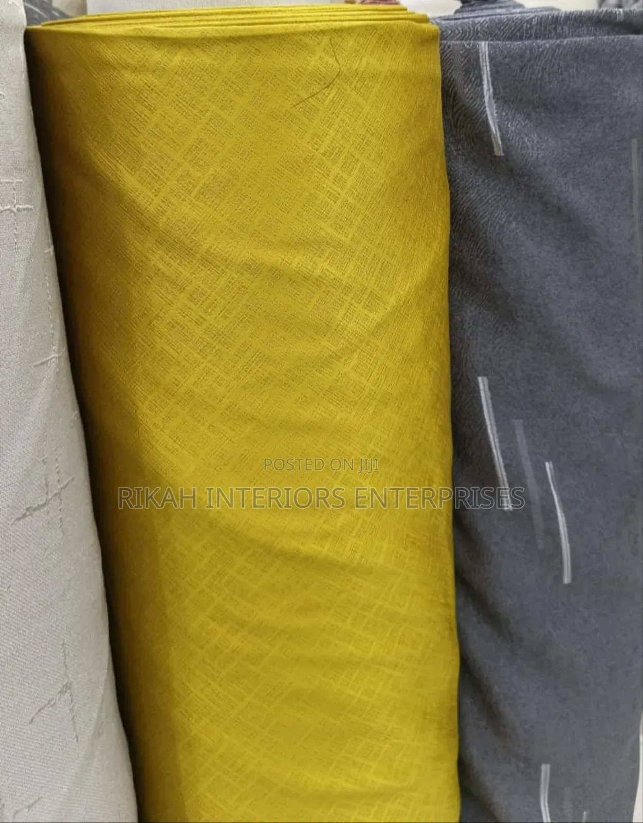 Mustard and Grey Curtains