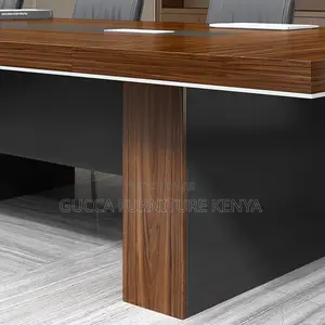 Office Table:3-Meter Wood-Look Office Boardroom Table