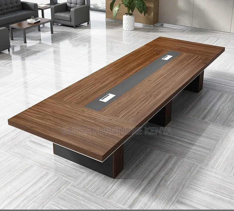 Office Table:3-Meter Wood-Look Office Boardroom Table