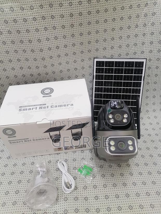 New V380-Dual Lens 4g Solar .Security Camera - main view