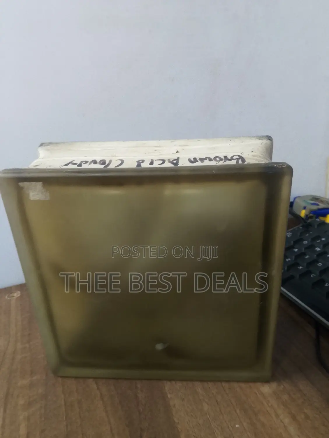 Brown Acid Cloudy Decorative Wall Glass Blocks