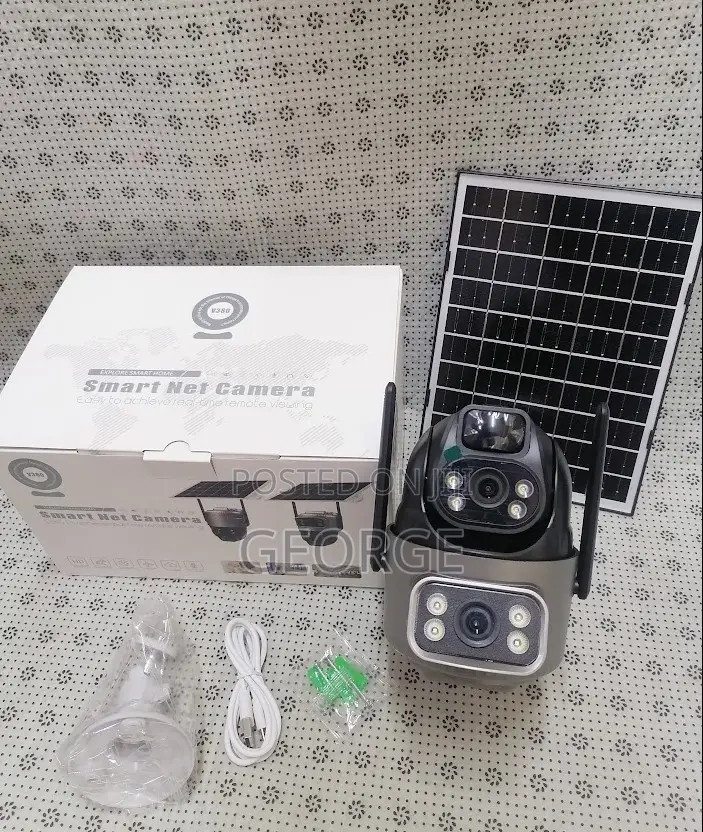 Efficient V380-Dual Lens 4g Solar Security Camera