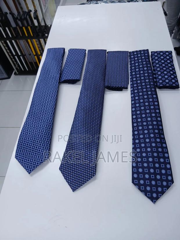Blue Ties With Pocket Square - main view