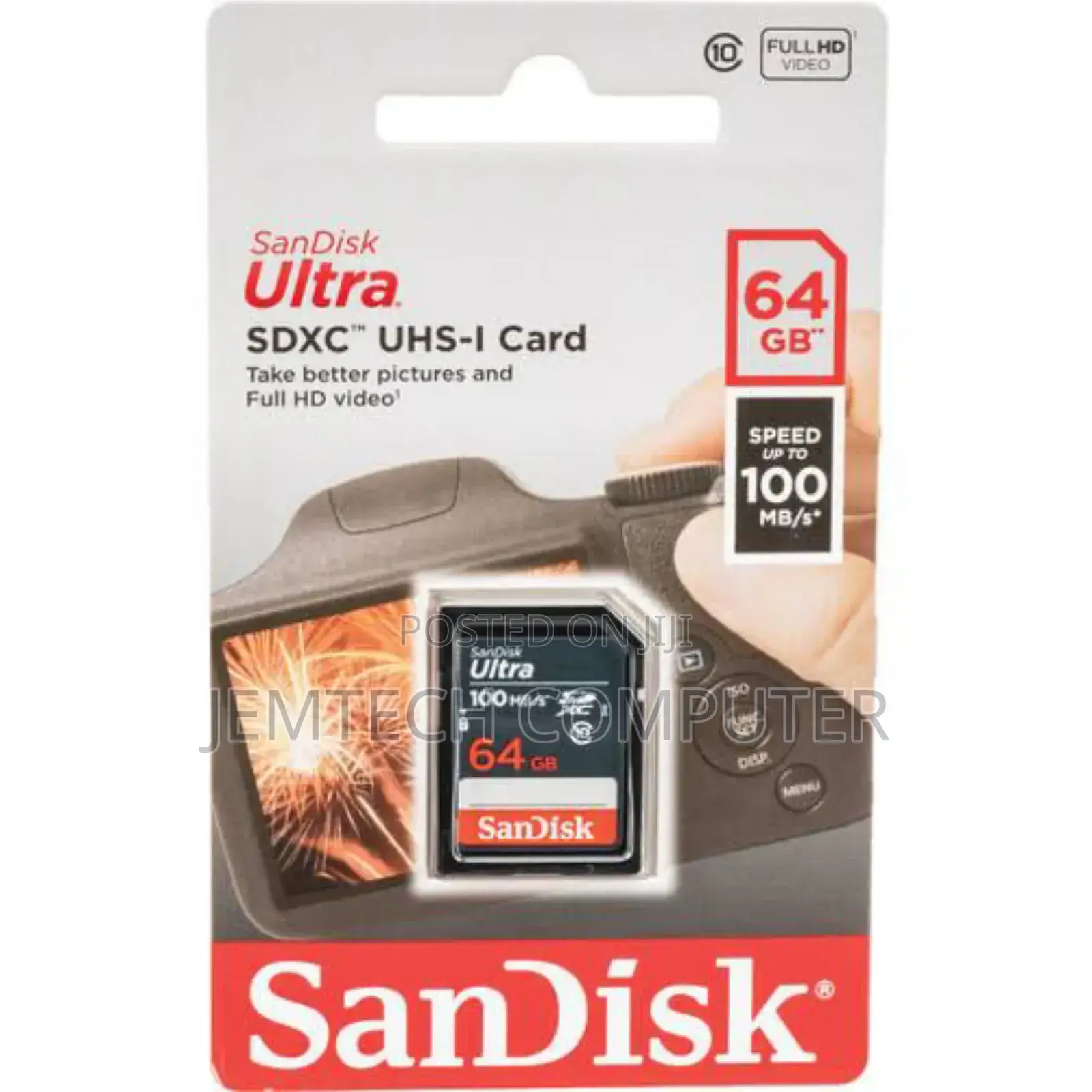 Sandisk Ultra SDHCTM Card SDXCTM Card Upto 100mb/S 64gb