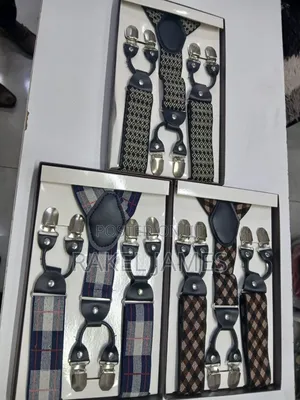 Double Clip Suspenders With Pattern