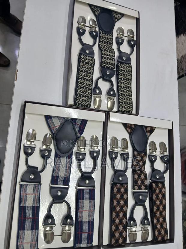 Double Clip Suspenders With Pattern - main view