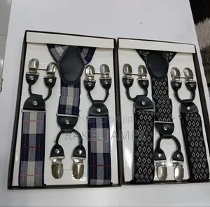 Double Clip Suspenders With Pattern