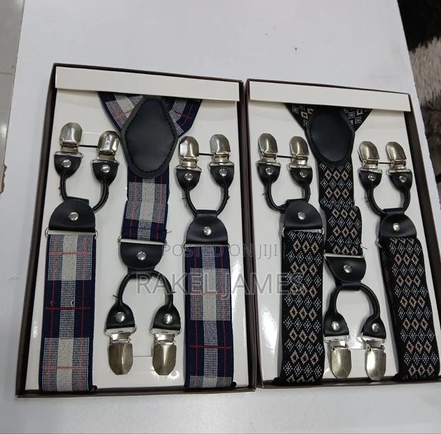 Double Clip Suspenders With Pattern - thumbnail 2