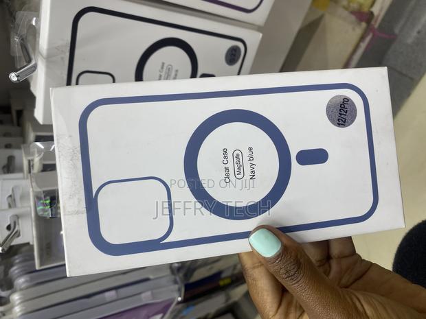 Uchuang for iPhone 12/12 Pro Case Clear Magsafe Case-Blue - main view