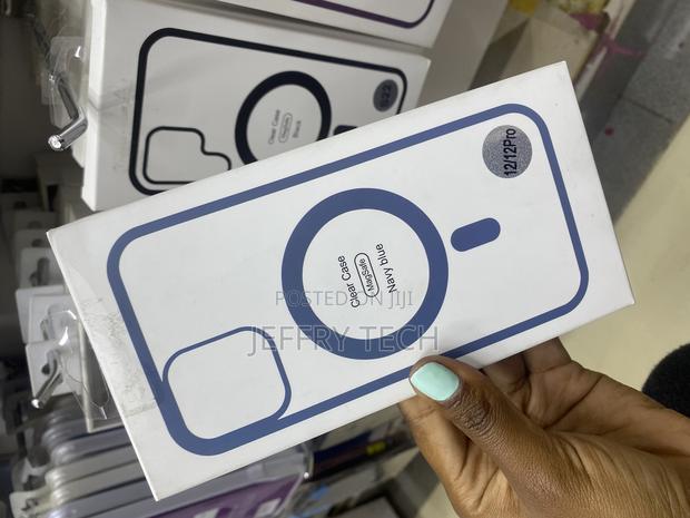 Uchuang for iPhone 12/12 Pro Case Clear Magsafe Case-Blue - thumbnail 2