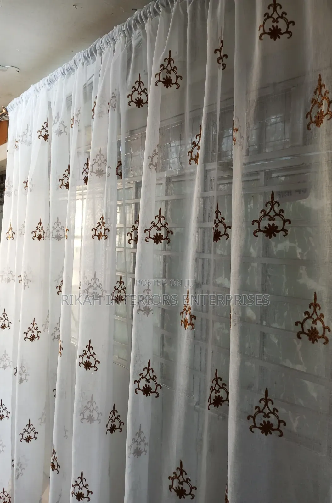 Sheer With Brown Details