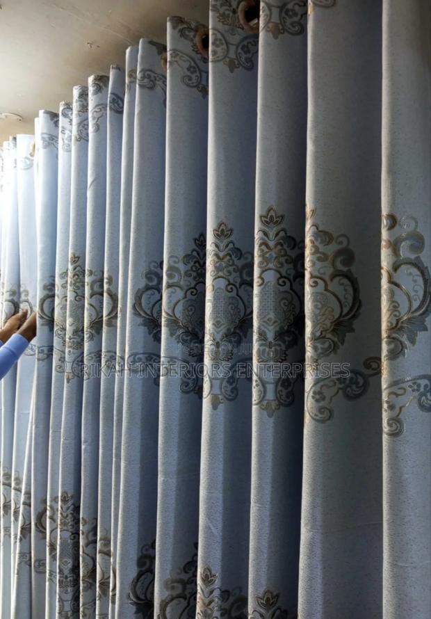 Blue Patterned Curtains - main view