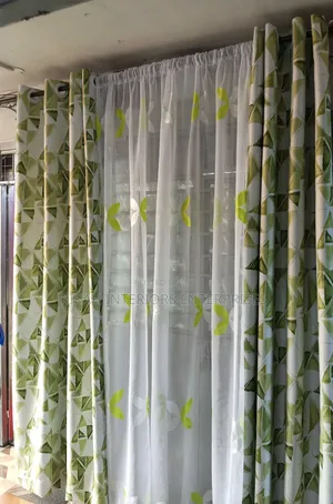 Green Patterned Curtains
