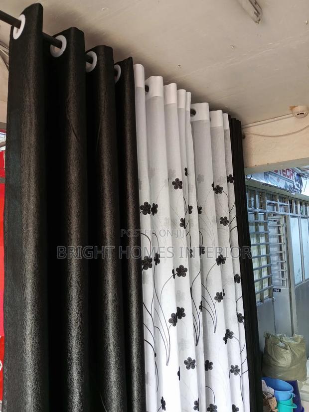 Black in Color Curtain and Matching Sheers Available
