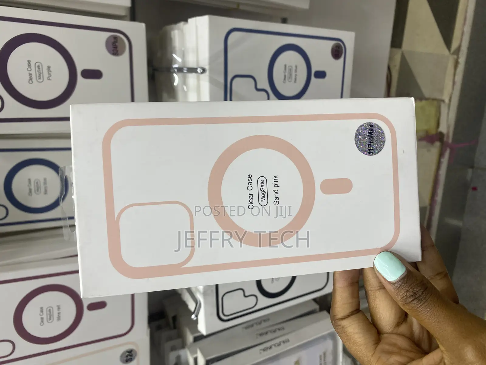 Duedue iPhone 11 Pro Max Magsafe Transparent Case-Pink