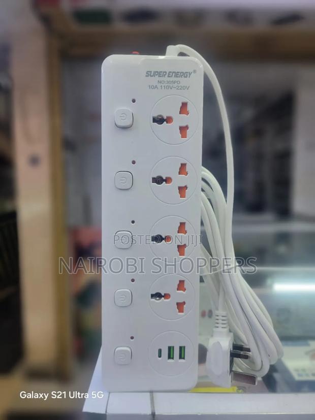 Power Extension 4ways,2 Usb Ports And Type C To C
