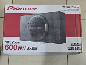 Pioneer 600watt Powered Shallow Mount Subwoofer With Cabinet