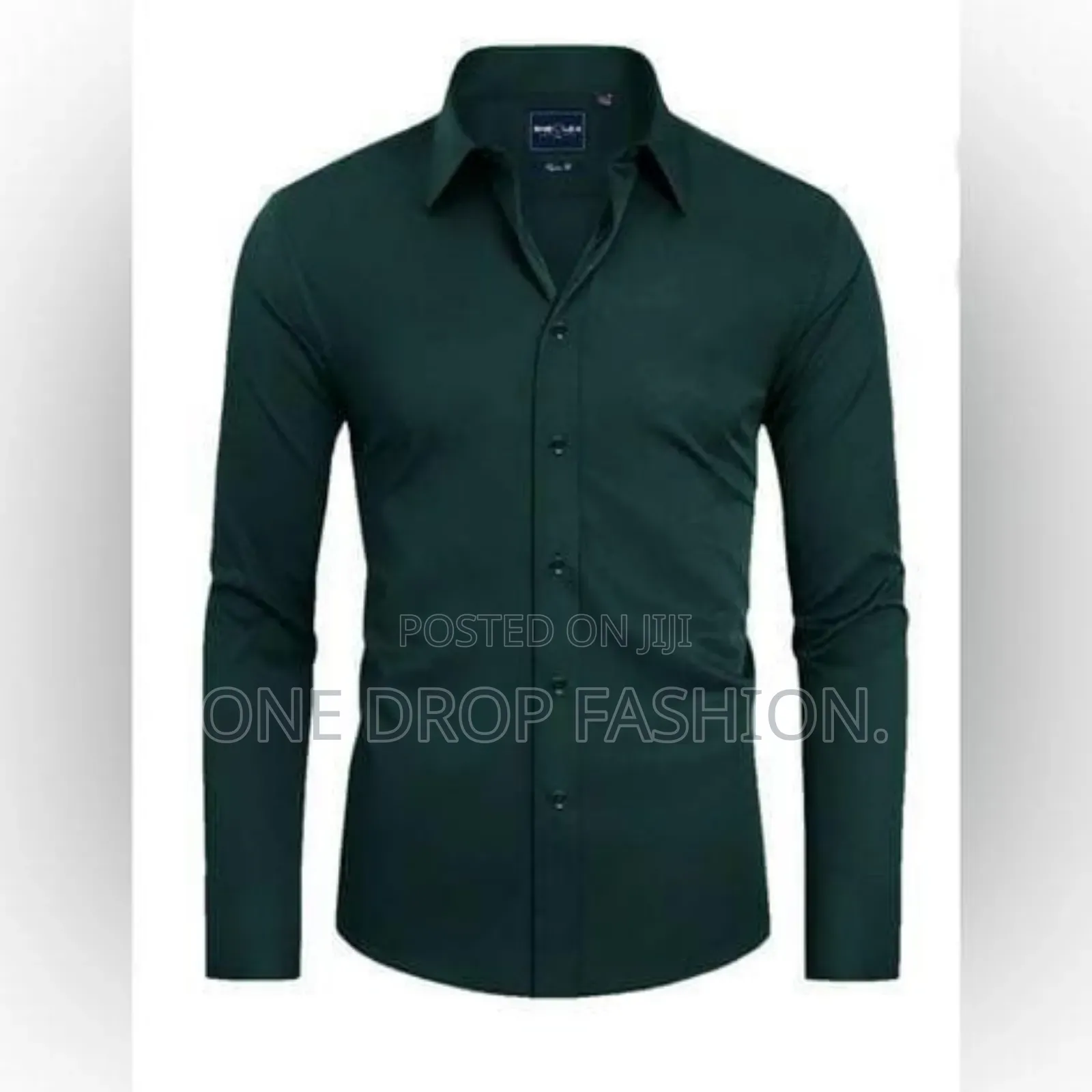 Men Shirt Green Linen