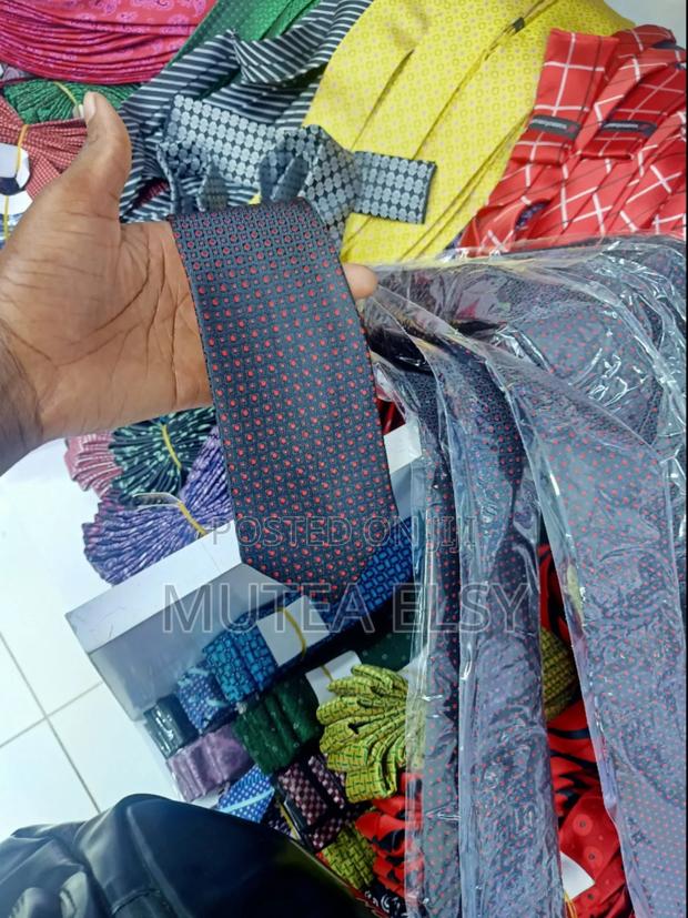 Black Polycadot Red Single Ties - thumbnail 3