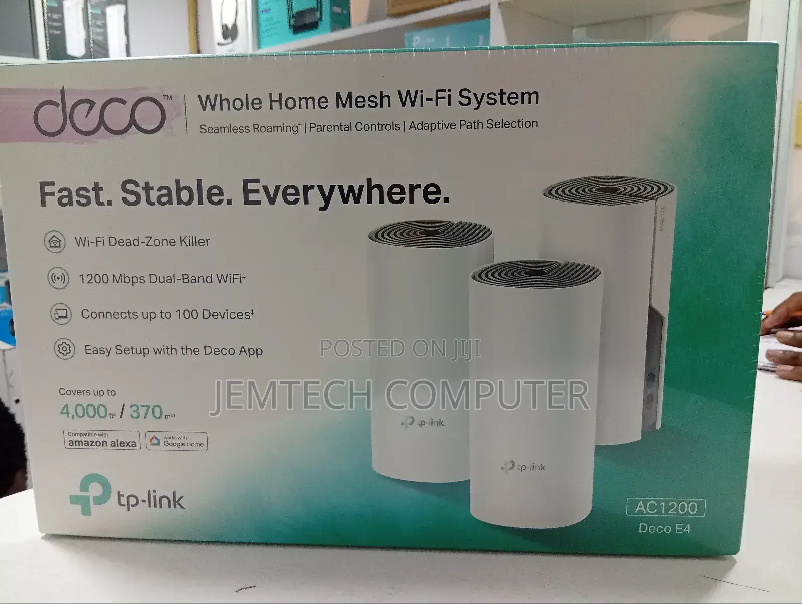 Tl-Deco E4 ∆° Tp Link Whole Home Mesh Wi-Fi System (3 Pack)
