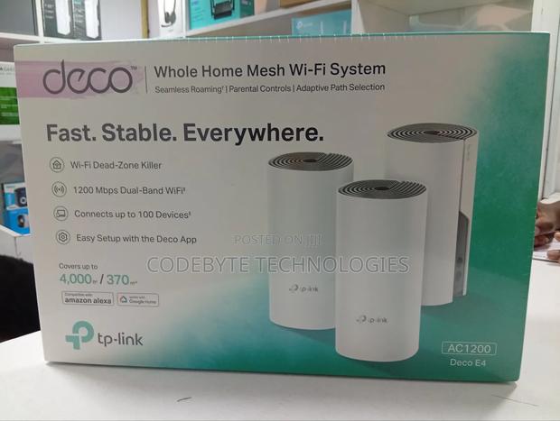 Tl-Deco E4 ∆° Tp Link Whole Home Mesh Wi-Fi System (3 Pack) - thumbnail 3