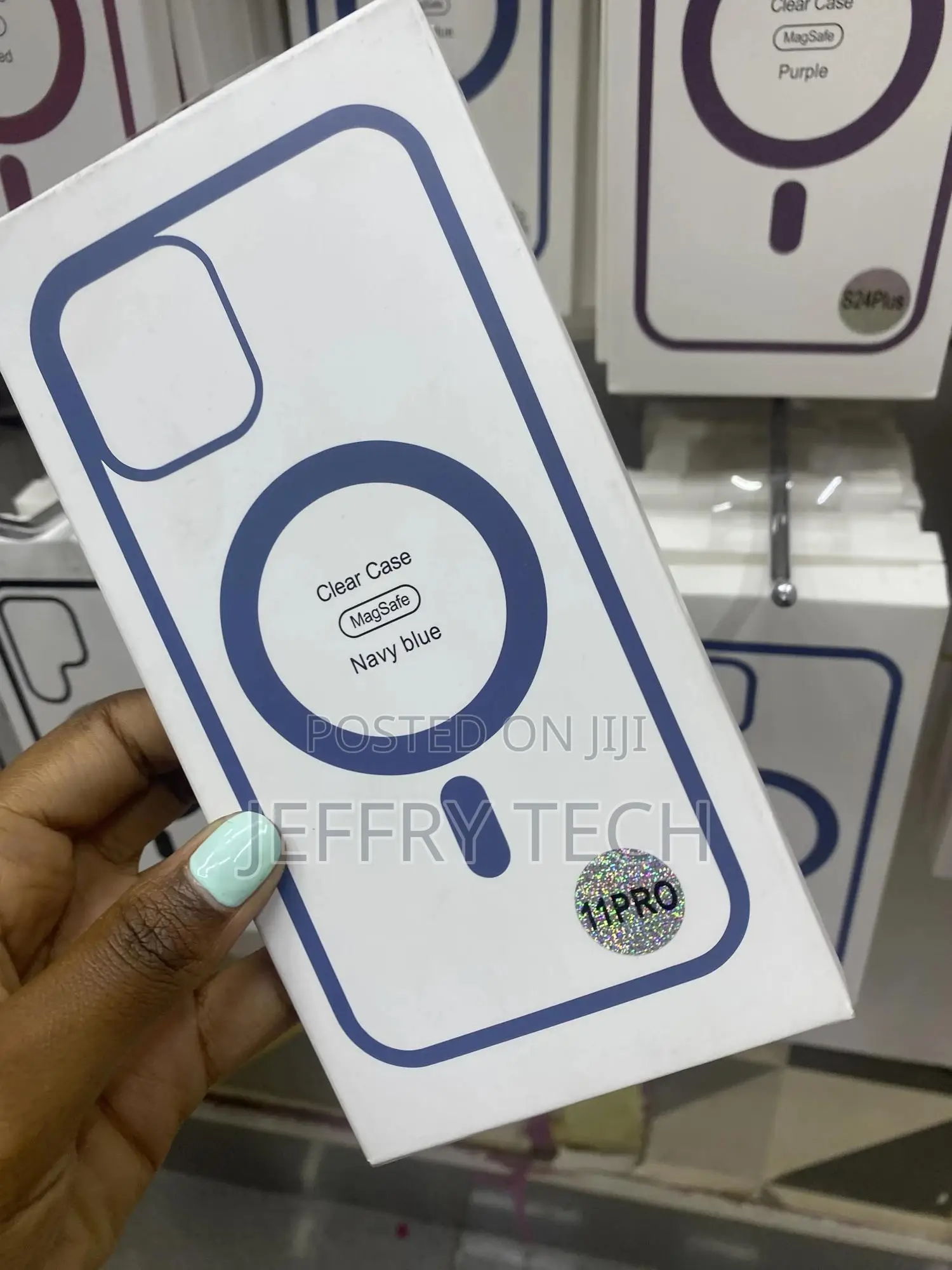 Inktree iPhone 11 Pro Magsafe Transparent Case -Navy Blue