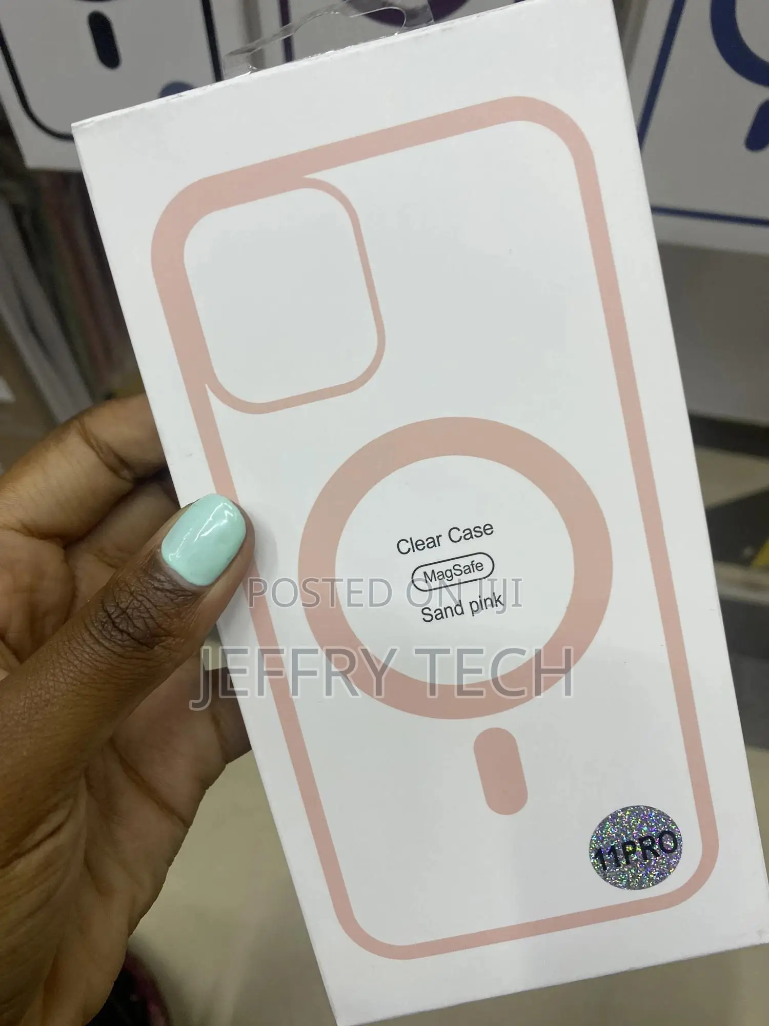 S.Tedazo Magsafe Clear Pc Case for iPhone 11 Pro -Sand Pink
