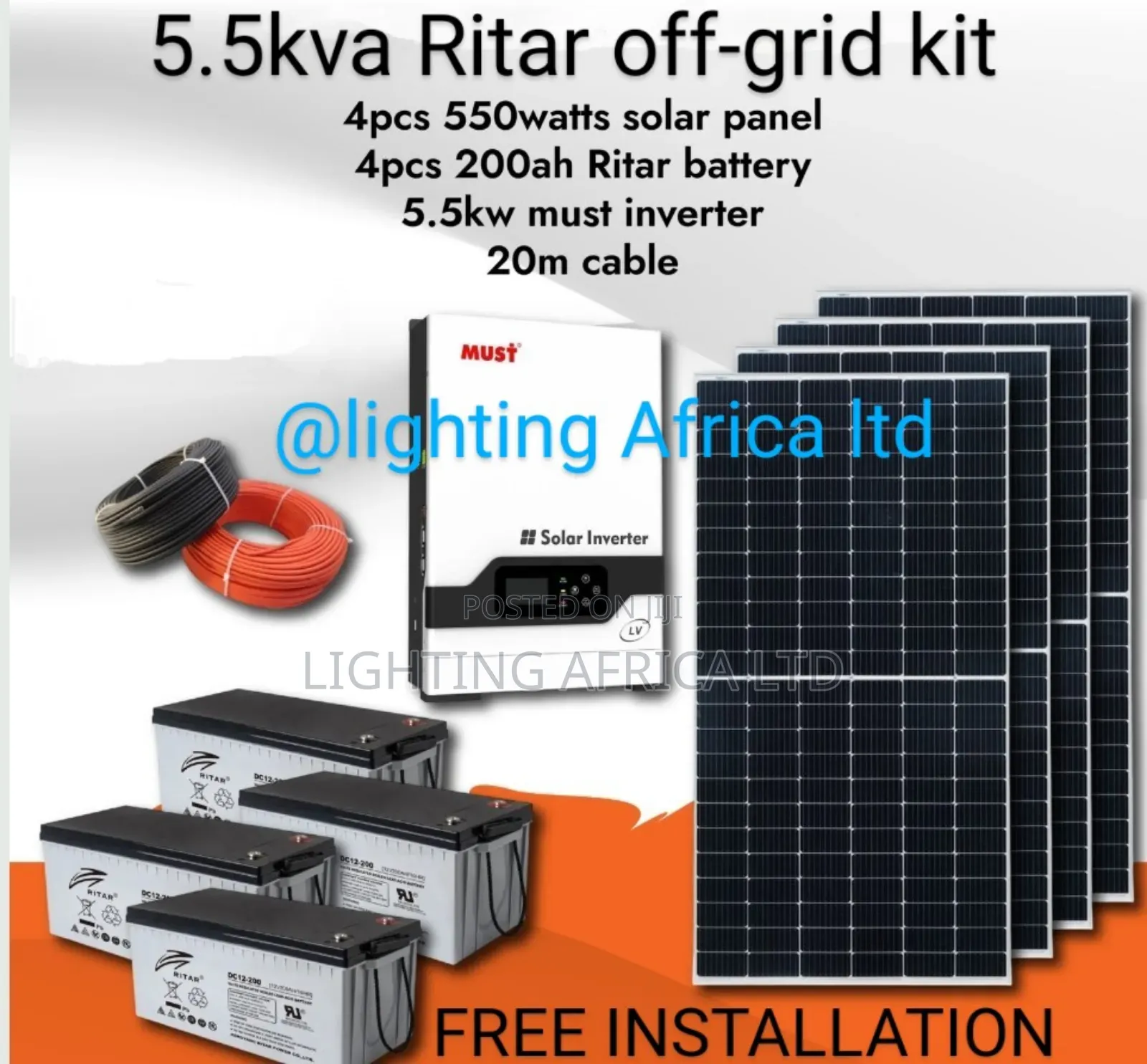 550w Hybrid Off-Grid Solar Kit