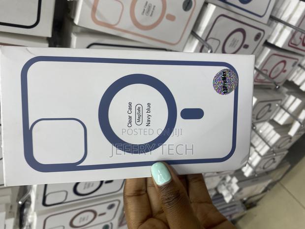 Sucgles iPhone 13 Pro Max Magsafe Transparent Case-Blue - main view