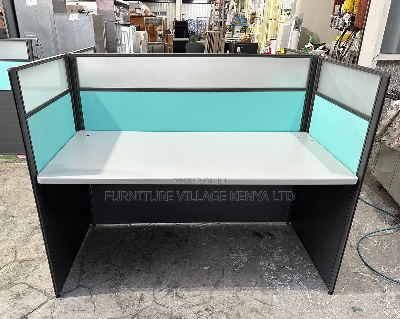 Workstation: U-Shaped Two-Person Office Workstation Desk