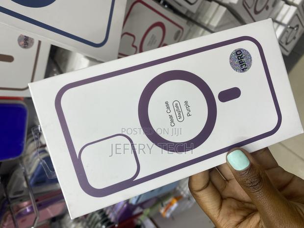 Hython iPhone 13 Pro Magsafe Transparent Case Slim-Purple - thumbnail 2