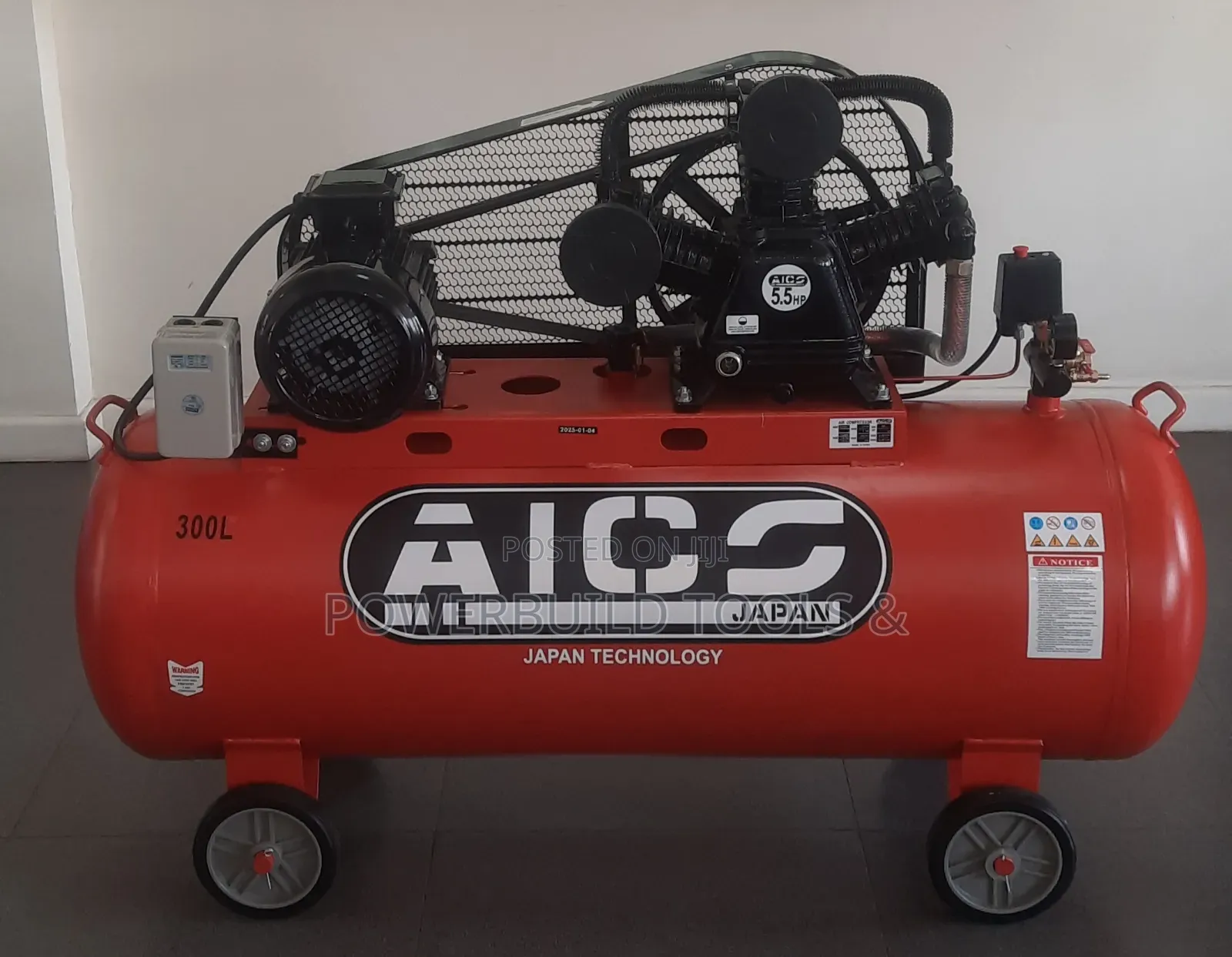 300l Three Phase 3 Piston Electric Compressor Aico Japan