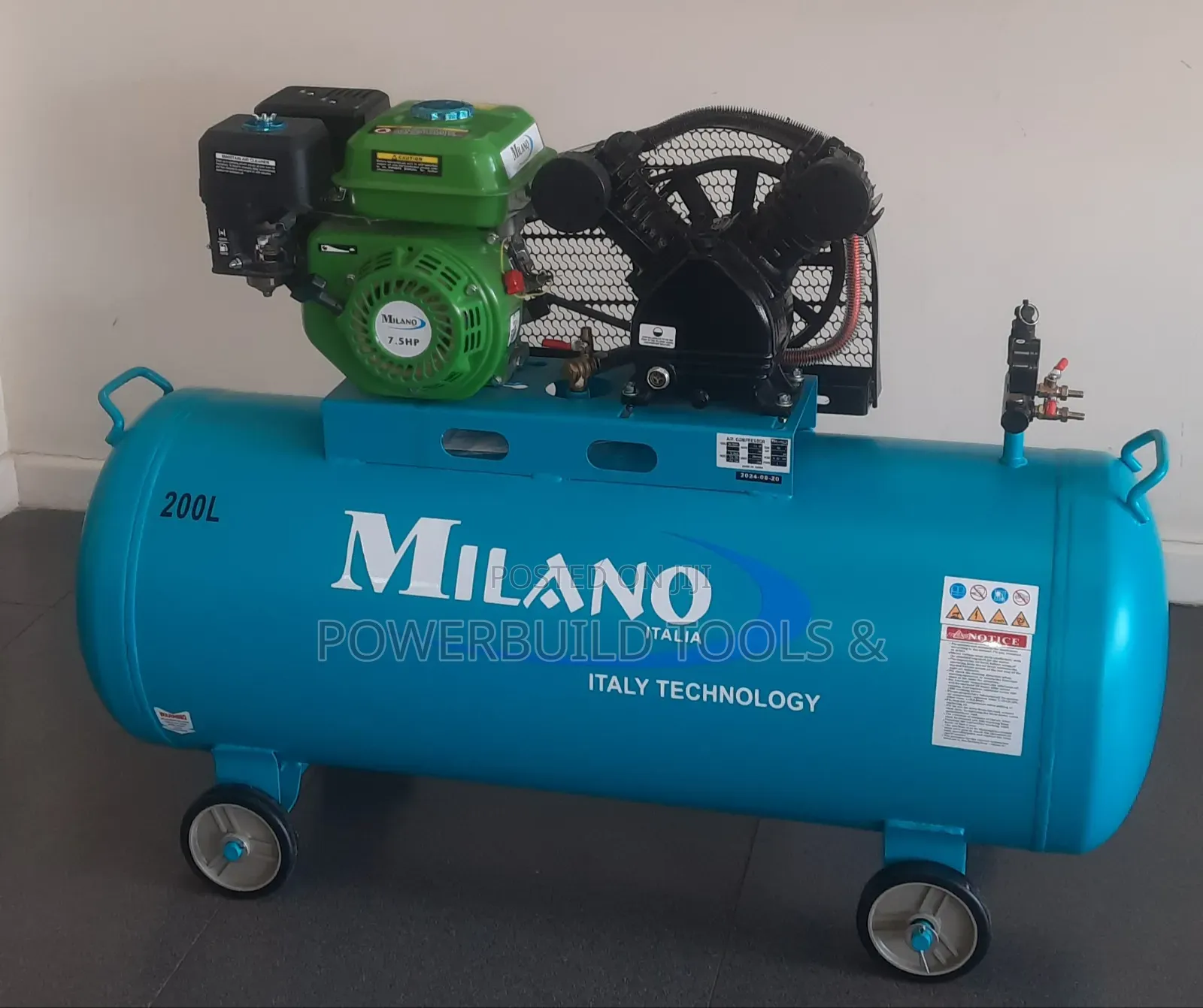 Milano 200l Petrol Compressor With 7.5hp Engine