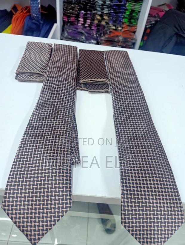 Brawn Black Geometric Executive Tie Sets - thumbnail 3