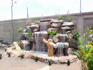 Waterfalls Fountains Fish Pound Fibreglass Sculpture