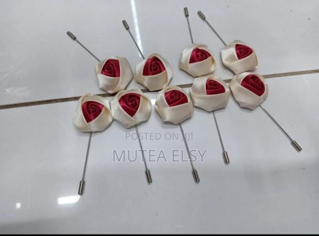 Off White Redwine Lapel Pins - main view