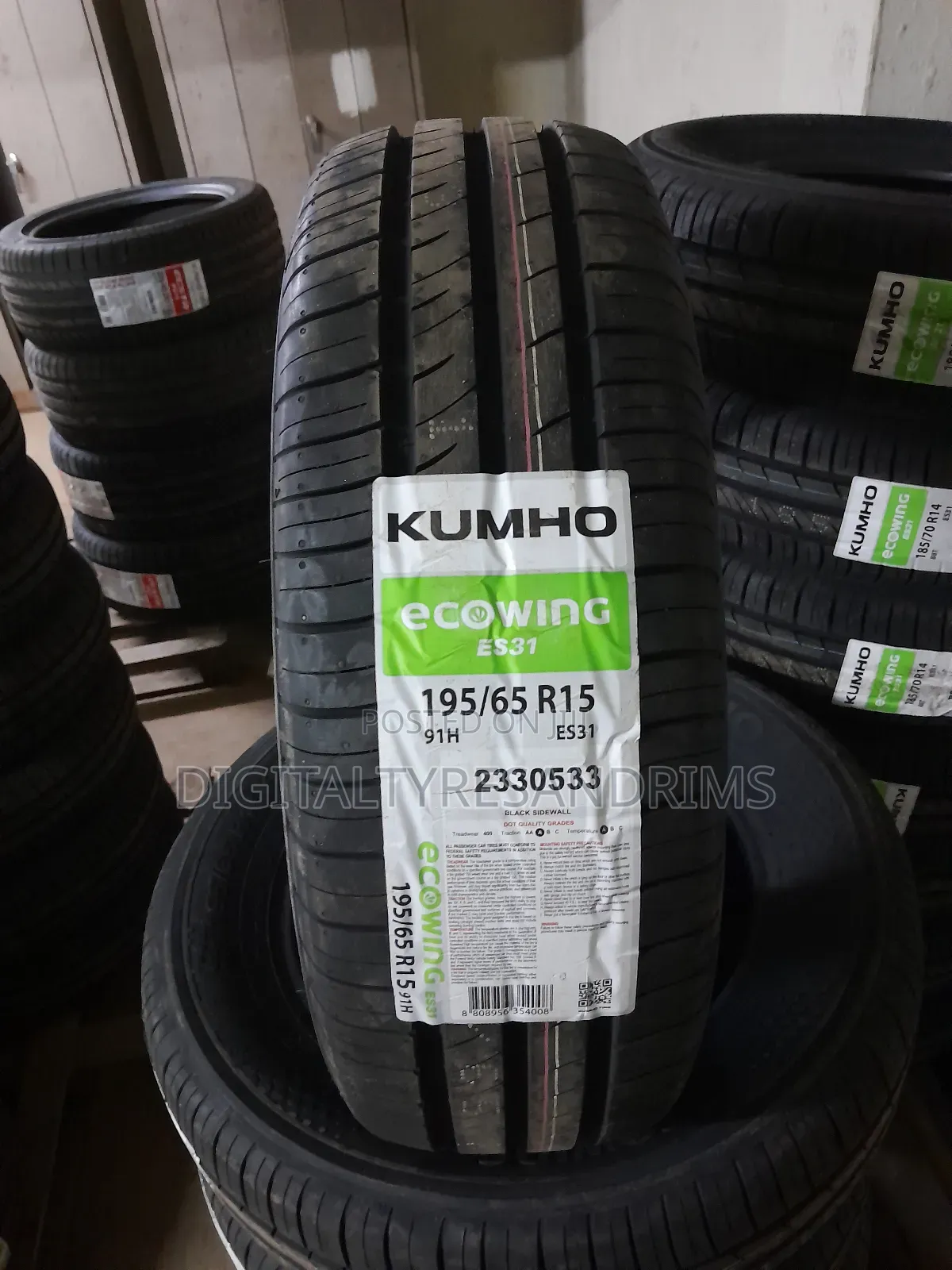 195/65r15 Kumho Tyres Made in Korea Brand New