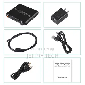 Cva-3034 Optical Coaxial Switch to Analog Audio Converter