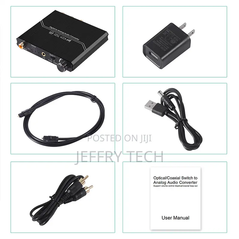 Cva-3034 Optical Coaxial Switch to Analog Audio Converter