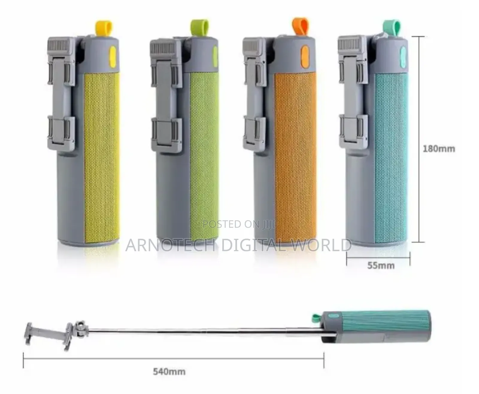 Portable Bluetooth Speaker With Selfie Stick Power Bank