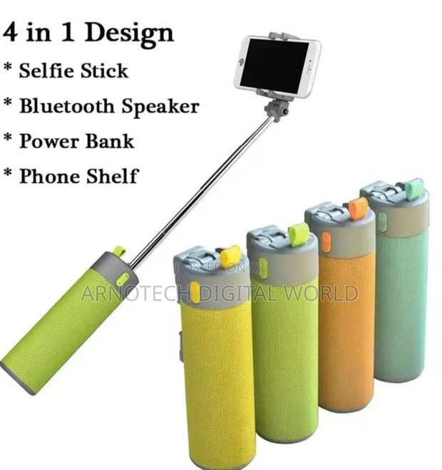 Portable Bluetooth Speaker With Selfie Stick Power Bank - main view