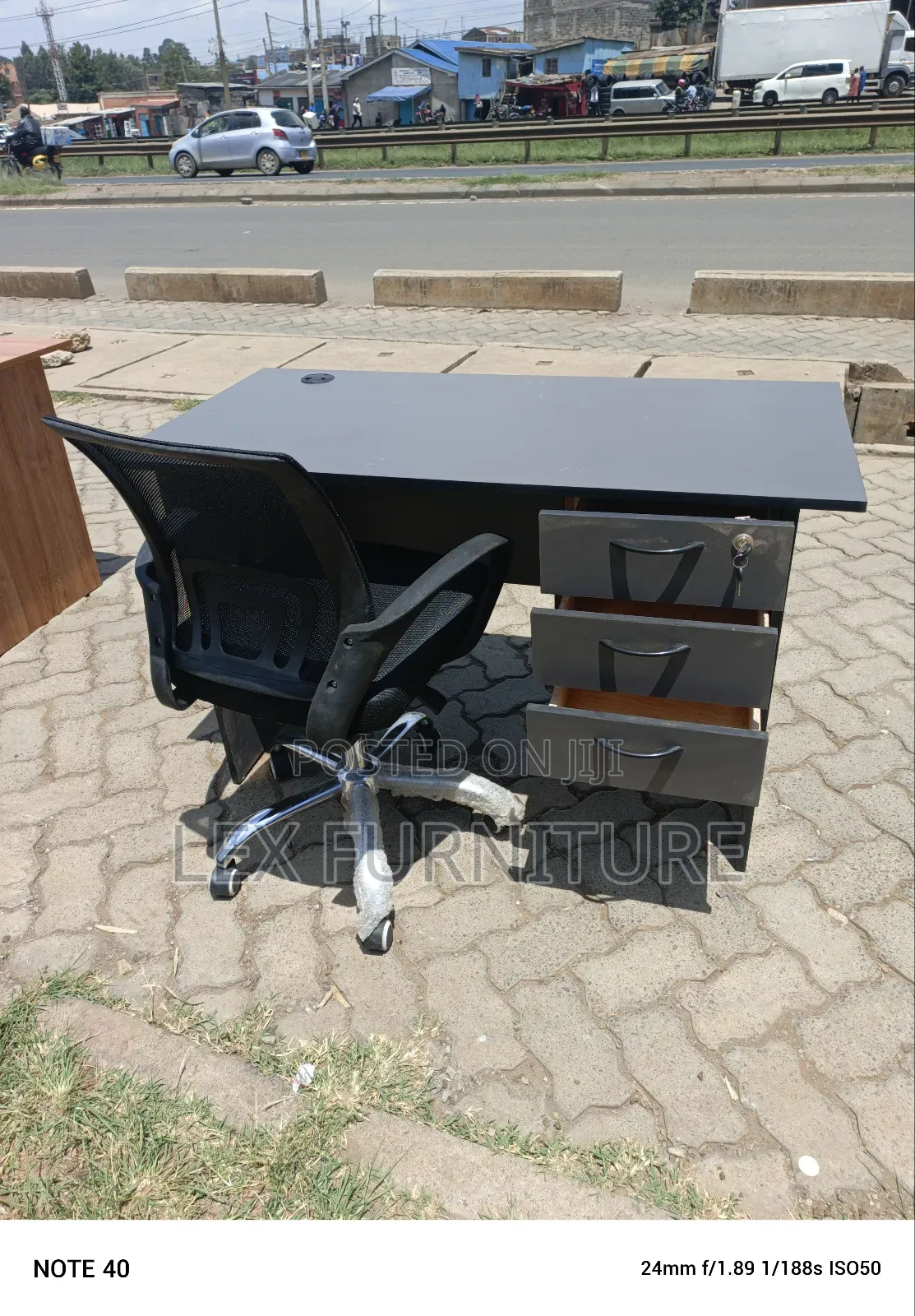 Sizeable Office Desk Plus Office Mesh Chair