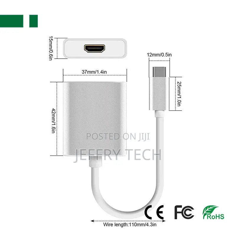CHM-Tc109 at 30hz Usb 3.1 Type-C to Hdmi Female Adapter