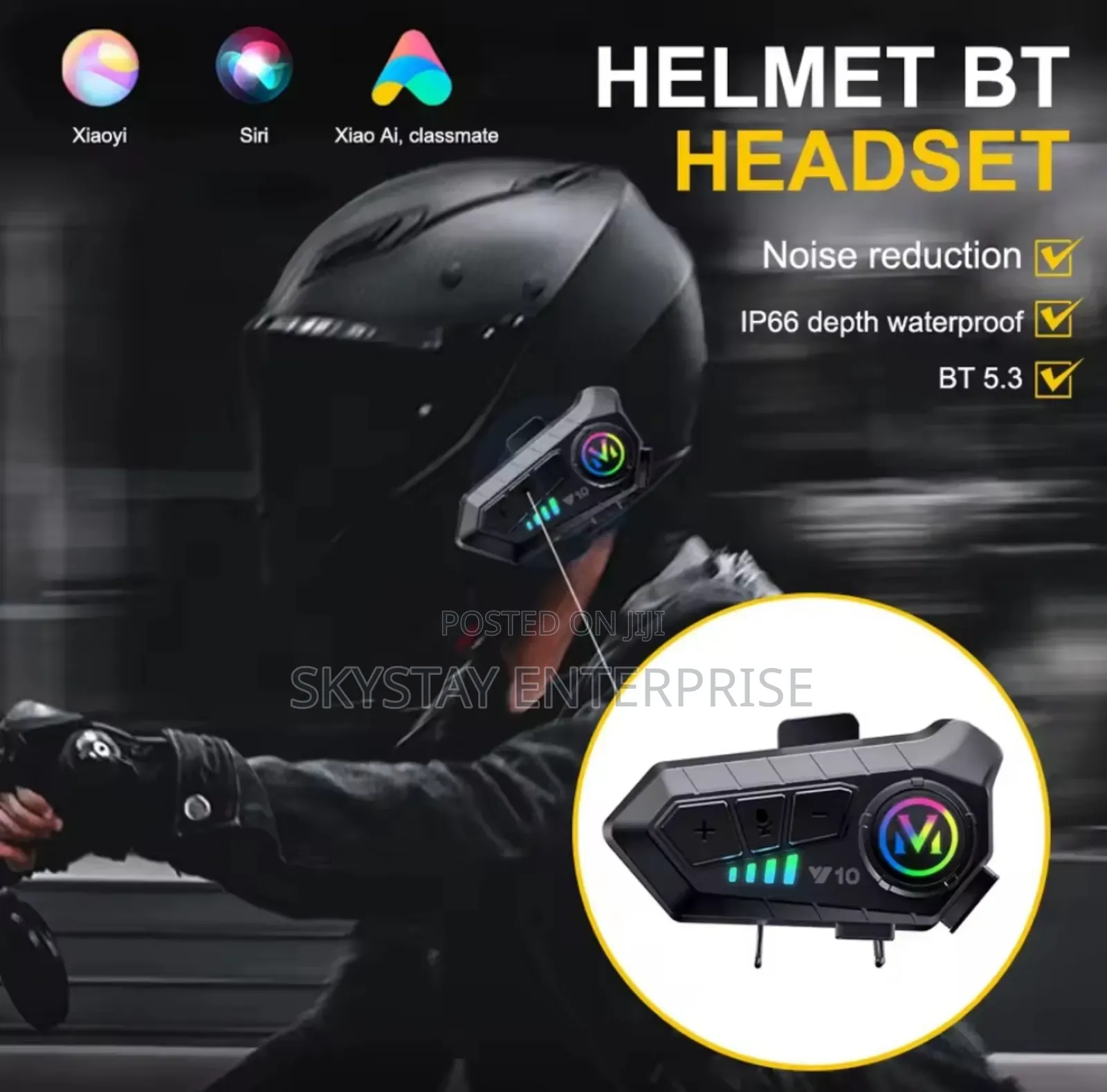 Rider Helmet Bluetooth Headphones Bt5.3