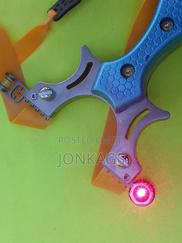 Blue Anti Slip Laser Guided Slingshot Catapult - thumbnail 2
