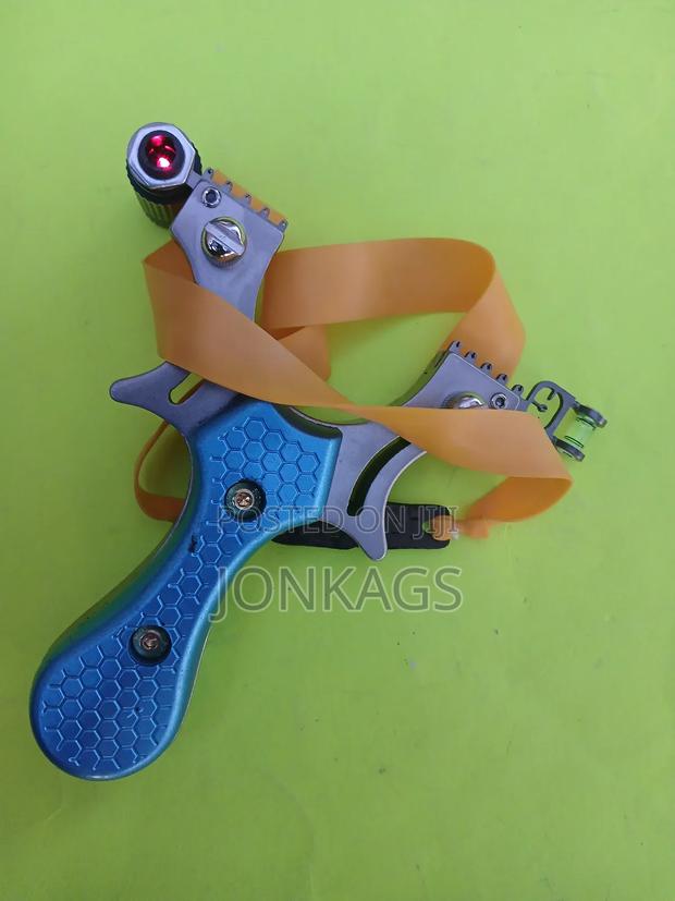 Blue Anti Slip Laser Guided Slingshot Catapult - thumbnail 6