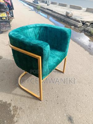 Manicure Seat, Emarld Green and Gold Frame - thumbnail 2