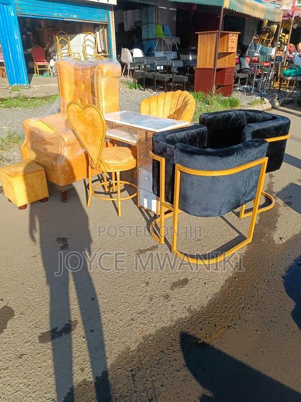 Manicure Set, Pedicure Set, and 2 Salon Seats - main view